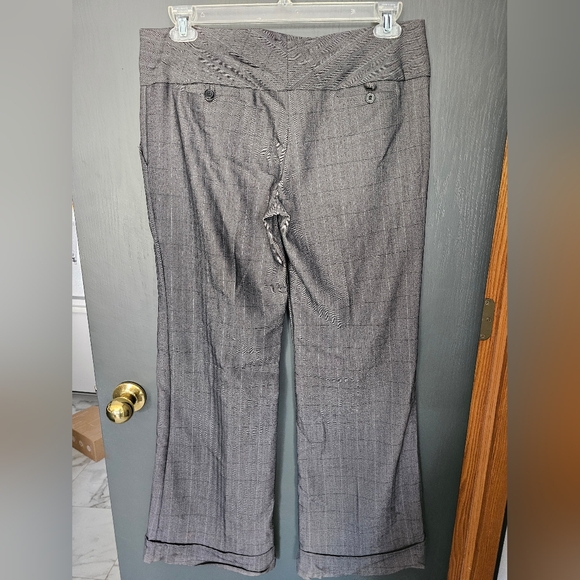 Charlotte Russe Grey Pin stripe wide leg trouser pants size 11 - Picture 2 of 2